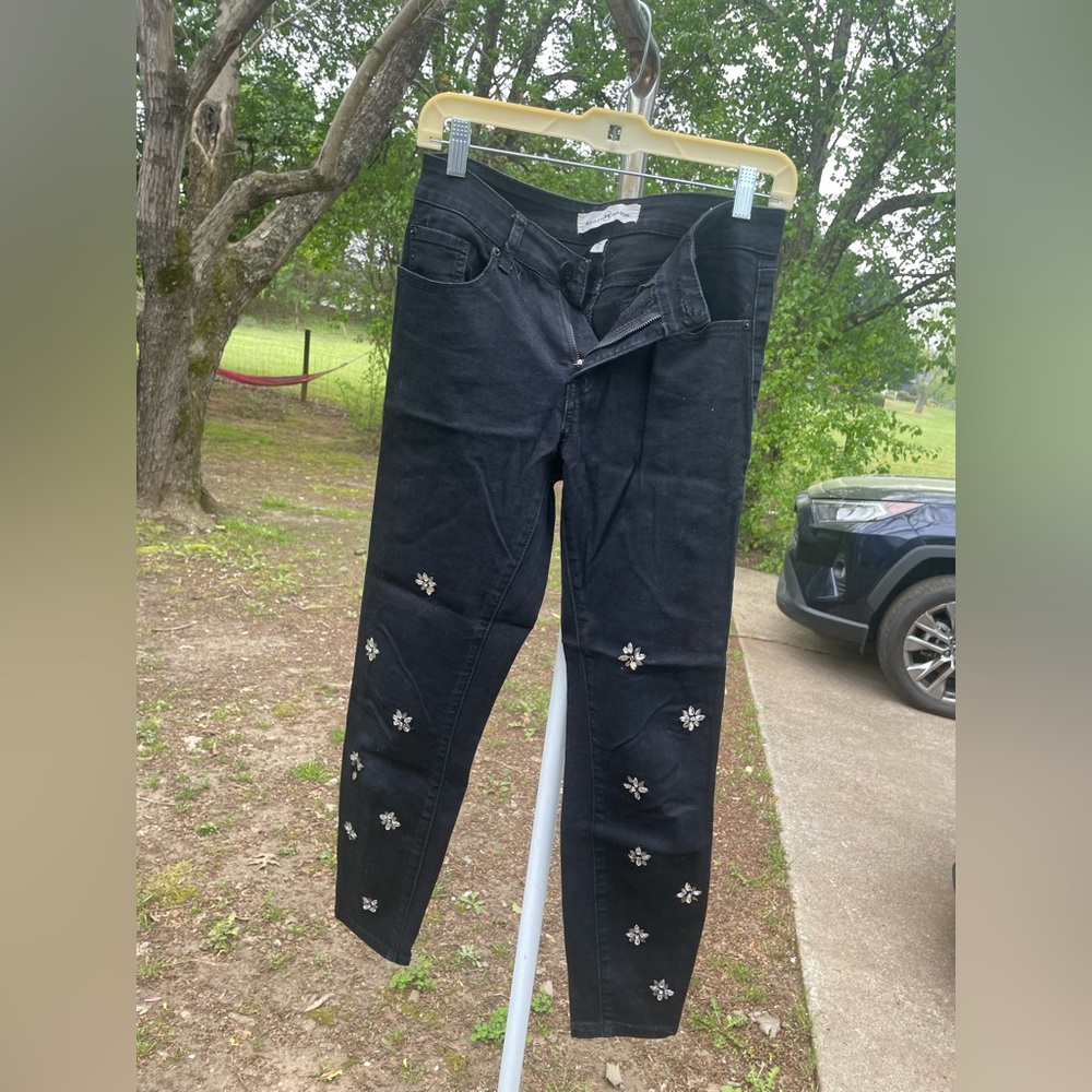 Ashley mason Embellished Black Jeans size 7